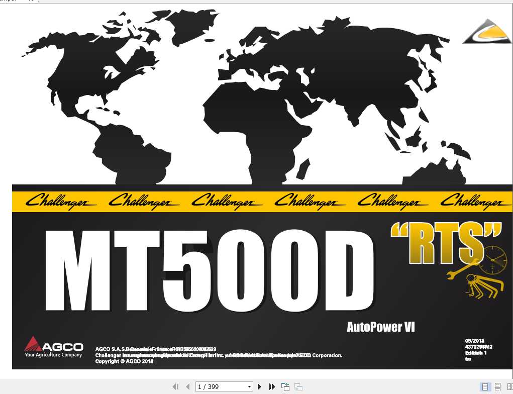 Challenger EU Tractor MT555D MT565D MT575D MT585D MT595D AutoPower VI Repair Time Schedule 1