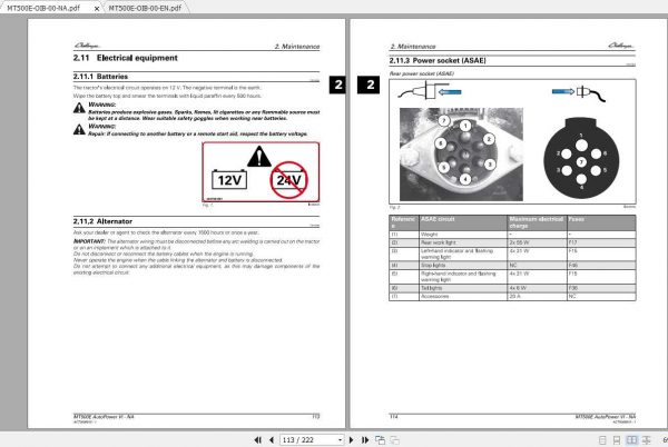 Challenger EU Tractor MT555E MT565E MT575E MT585E 595E AutoPower VI Maintenance Manual 3