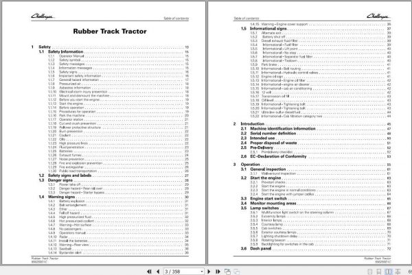Challenger EU Tractor MT845E MT855E MT865E MT875E CE Operator Manual556250D1C 2