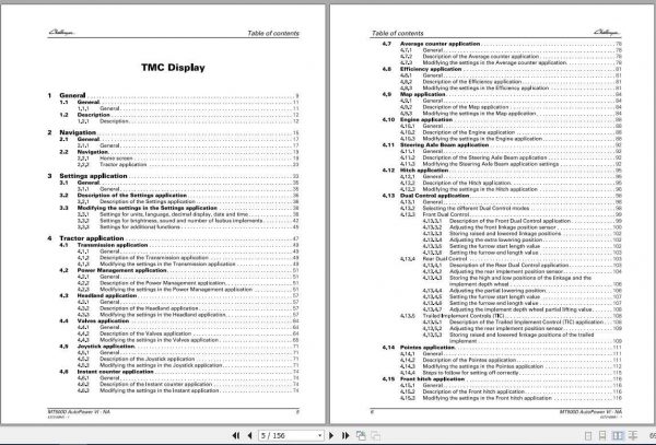 Challenger EU Tractor TMC Display MT555D MT595D AutoPower VI Operator Instruction Book 2