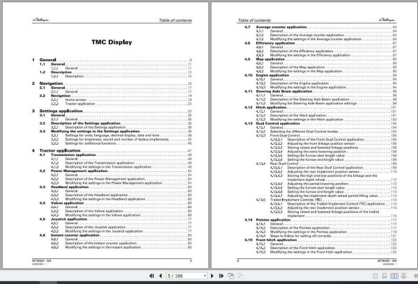 Challenger EU Tractor TMC Display MT645C MT685D Operator Instruction Book 2