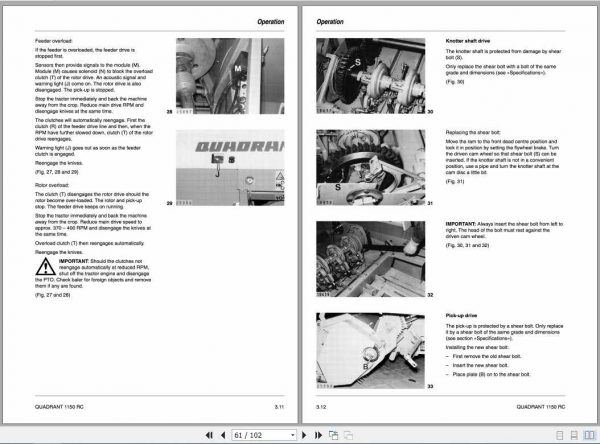 Claas Baler Quadrant 1150 RC Operators Manual 2