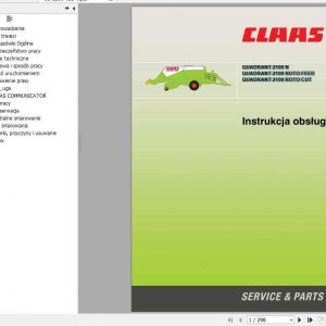Claas Baler Quadrant 2100 N2100 Roto Feed2100 Roto Cut Operators Manual PL 1
