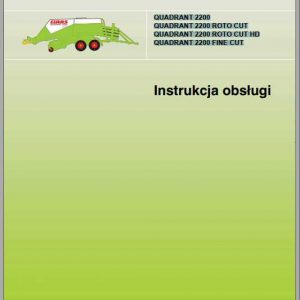 Claas Baler Quadrant 22002200 Roto Cut2200 Roto Cut HD2200 FINE Cut Operators Manual PL 1