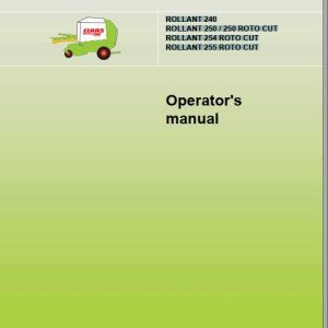 Claas Baler Rollant 240 250 250 254 255 Roto Cut Operators Manual 1
