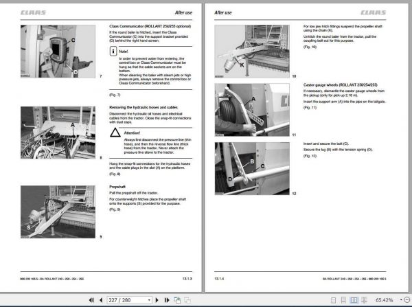 Claas Baler Rollant 240 250 250 254 255 Roto Cut Operators Manual 3