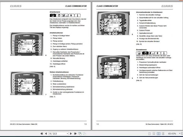 Claas Baler Rollant 255 Operators Manual FR DE EN RU 2