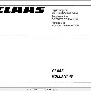 Claas Baler Rollant 46 Operators Manual FR DE EN RU