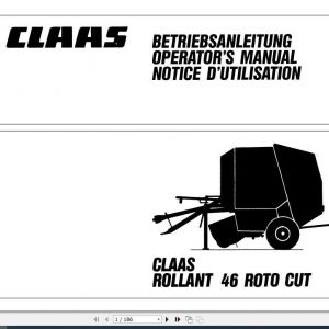 Claas Baler Rollant 46 Roto Cut Operators Manual FR DE EN RU 1