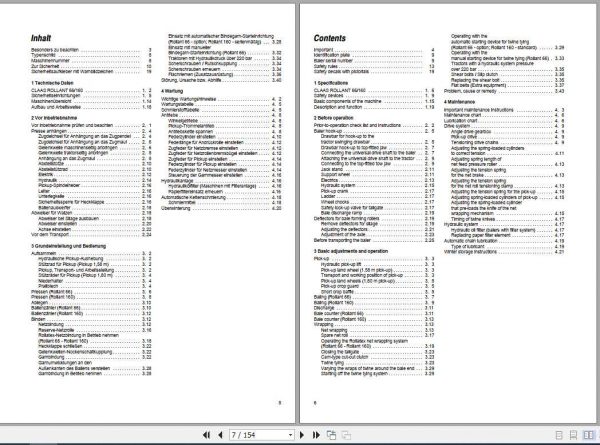 Claas Baler Rollant 66 160 Operators Manual FR DE EN RU 2