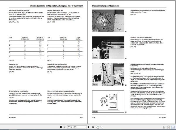 Claas Baler Rollant 66 160 Operators Manual FR DE EN RU 3