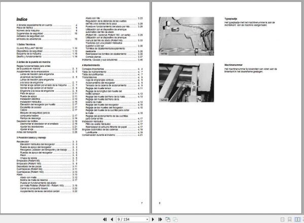 Claas Baler Rollant 66 Rollant 160 Operators Manual FR DE EN RU 2 1