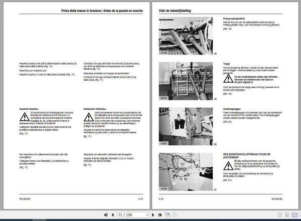 Claas Baler Rollant 66 Rollant 160 Operators Manual FR DE EN RU 3