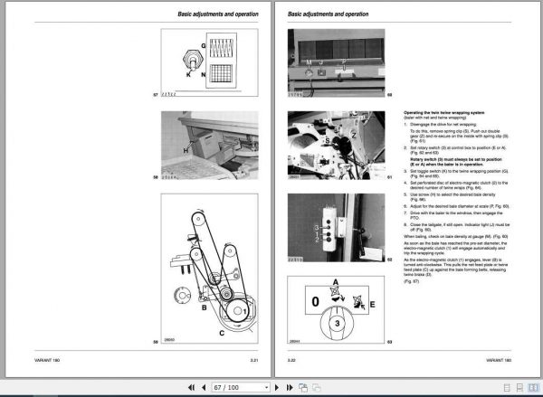 Claas Baler Variant 180 Operators Manual 2