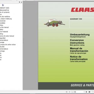 Claas Balers Quadrant 3300 Conversion Instructions FR DE EN RU 1