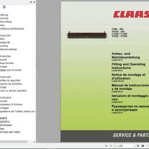 Claas C900 450 V1050 540 C1200 F1200 V1200 V1050 Operators Manual FR DE EN RU 1