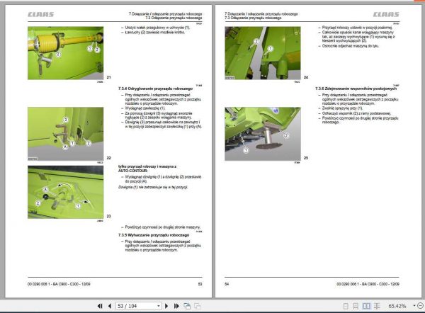 Claas C900 C300 Operators Manual PL 2