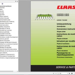 Claas Combines Conspeed 8 Linear Conspeed 6 Linear Conversion Instructions FR DE EN RU 1