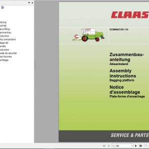 Claas Combines Dominator 130 Assembly Instruction FR DE EN RU 1