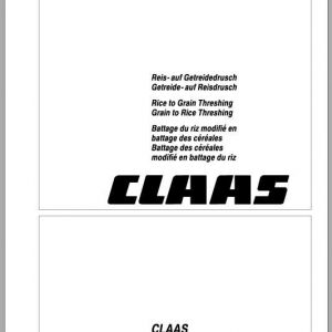 Claas Combines Lexion 480 Lexion 460 405 Conversion Instructions 1