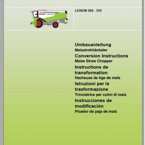 Claas Combines Lexion 560 510 Conversion Instructions FR DE EN RU 1