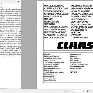 Claas Combines Lexion Assembly Instruction FR DE EN RU 1