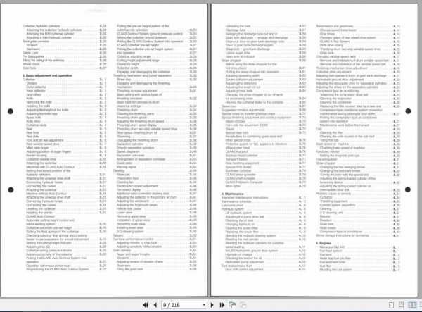 Claas Commandor 228 CS Operators Manual 2