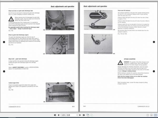 Claas Commandor 228 CS Operators Manual 3