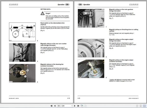 Claas Commandor Dominator Medion Mega Jaguar Operators Manual FR DE EN RU 2