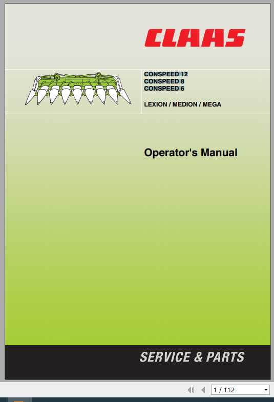 Claas Conspeed 12 Conspeed 8 Conspeed 6 Operators Manual 1