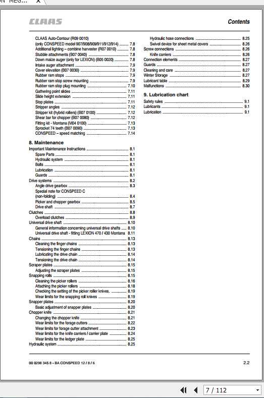 Claas Conspeed 12 Conspeed 8 Conspeed 6 Operators Manual 2