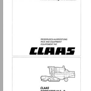 Claas Dominatior 68 S R Operators Manual FR DE EN RU 1