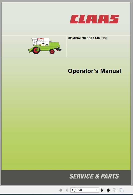 Claas Dominator 150 140 130 EN Operators Manual 1