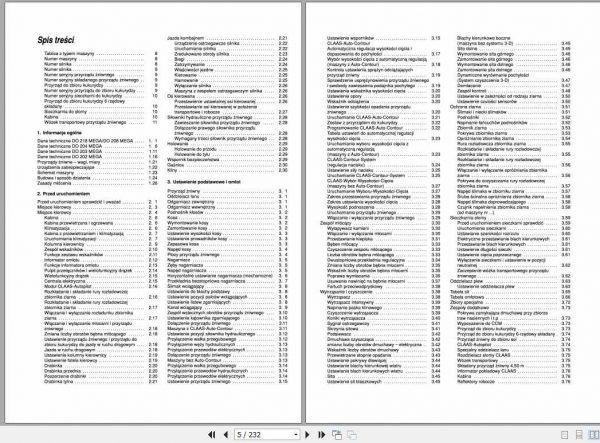 Claas Dominator 218 Mega 202 Mega Operators Manual PL 2