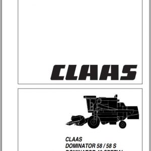 Claas Dominator 58 58 S Dominator 48 Spezial Operators Manual 1