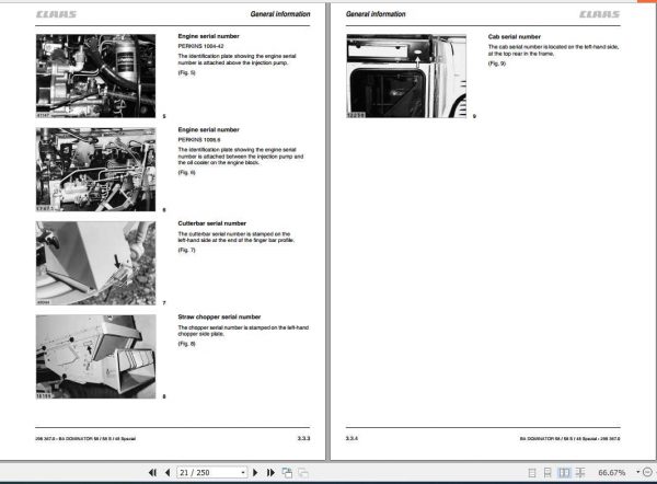 Claas Dominator 58 58 S Dominator 48 Spezial Operators Manual 2