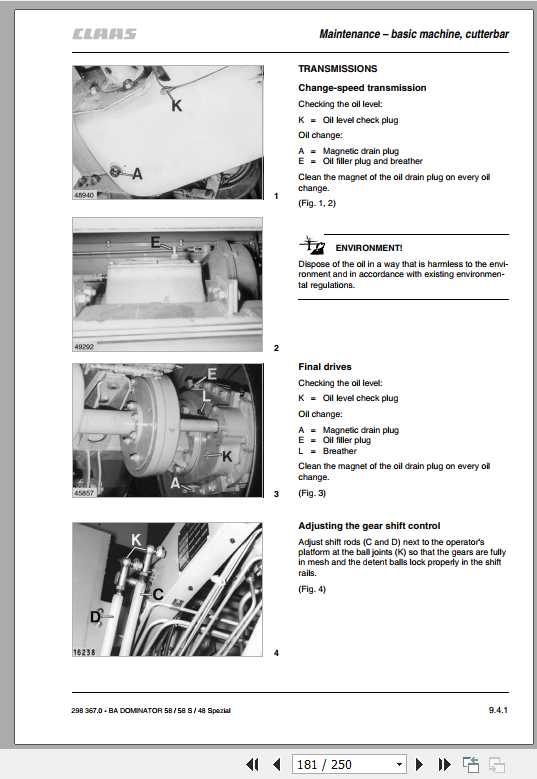 Claas Dominator 58 58 S Dominator 48 Spezial Operators Manual 3