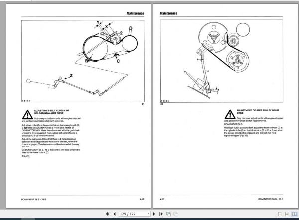 Claas Dominator 58S 48S 38S Operators Manual FR DE EN RU 3