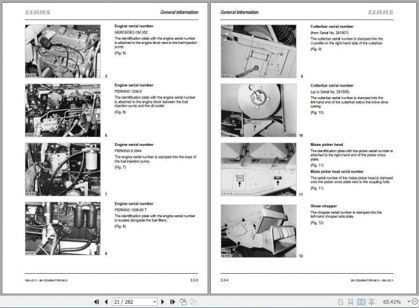 Claas Dominator 68 S Operators Manual 2