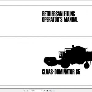 Claas Dominator 85 Operators Manual 1