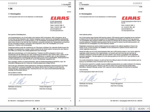 Claas Easy GPS Pilot GPS Pilot Flex Operators Manual FR DE EN RU 2