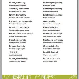 Claas Forage Harvesters Liner 1700 Twin 1700 Liner 1600 Twin 1600 Assembly Instruction 1