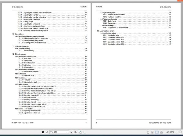 Claas HS 2 Wood Cutter Operators Manual 2