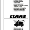 Claas Jaguar 880 820 Operators Manual 1