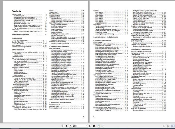 Claas Jaguar 880 820 Operators Manual 2