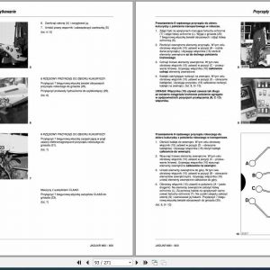 Claas Jaguar 880 820 Operators Manual Pl 3