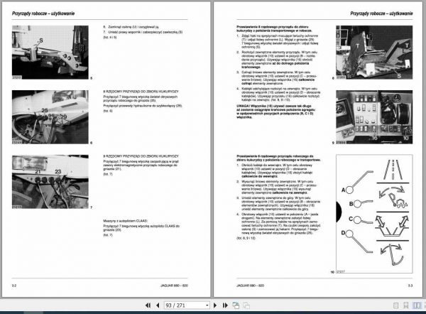 Claas Jaguar 880 820 Operators Manual PL 3