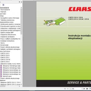 Claas Mowers Corto 310S 310N Corto 270S 270NC 270N Assembly Instruction PL 1