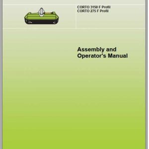 Claas Mowers Corto 3150 F Profil Corto 275 F Profil Assembly Instruction 1