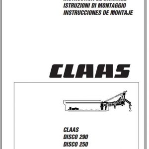 Claas Mowers Disco 290 250 210 Assembly Instruction FR DE EN RU